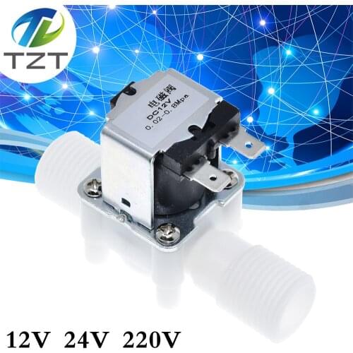 1/2" Plastic Solenoid Valve 12V 24V 220V Magnetic Washing Machine Dispenser Drinking Water Pneumatic Pressure Controller Switch