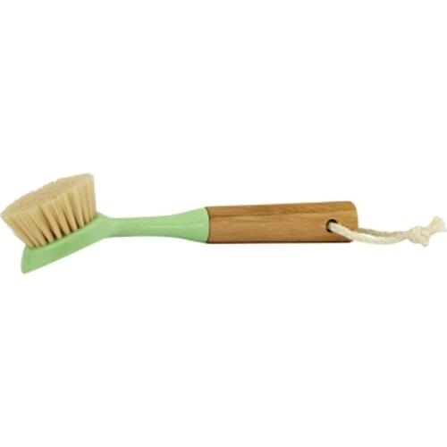 Practical 1Pcs Natural Bamboo Dish Brush Hand Brush over Wood Handle and Stiff Bristles Eco Friendly Scrubber for Cleaning Dishe