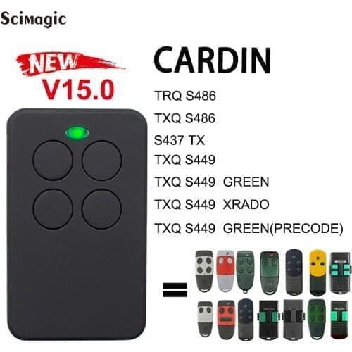 433.92MHz Garage Remote Control For CARDIN S449 QZ2 QZ4 S486 S435 TRQ449100 TRQ486200 Door Control Transmitter Keychain