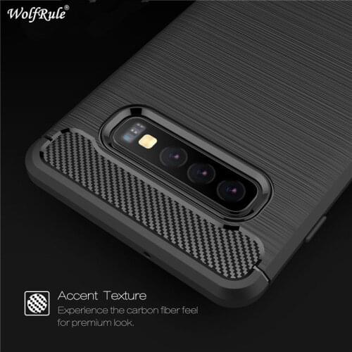 WolfRule Case For Samsung Galaxy S10 Plus Cover Shockproof Silicone Brushed Style Case For Samsung S10 Plus Fundas S10 Plus