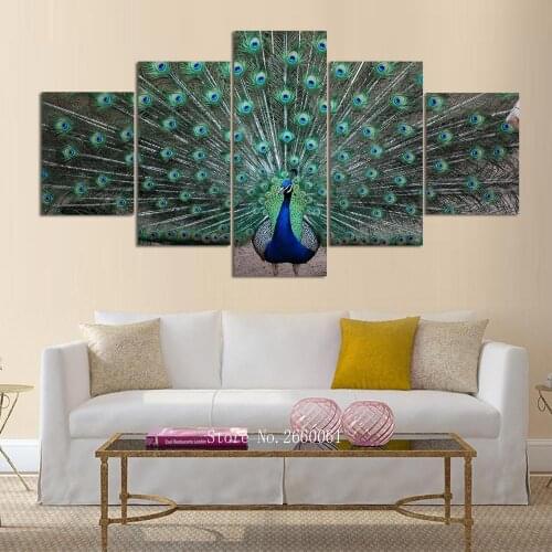 1-3-4-5 Piece Canva Art Beautiful Peacock is On Screen HD painting Living Room Decorations For Home Wall Art Prints Canvas B418