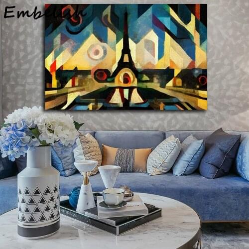 1 Pieces The Eiffel Tower In Paris Landscape Wall Art Pictures For Living Room Modern Home Decor Posters HD Canvas Oil Painting