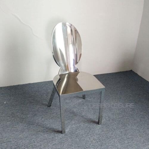 Modern Fashion Design Nordic Luxury Furniture Loft Stainless Steel Golden Rose Gold Silver Color Single Arm Dining Chair 1PC