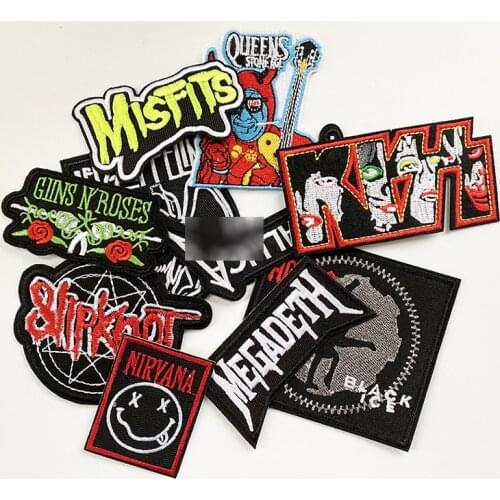10 PCS Band Patch rock band for Clothing Iron on Embroidered Sewing Applique Cute Sew On Fabric Badge DIY Apparel Accessories