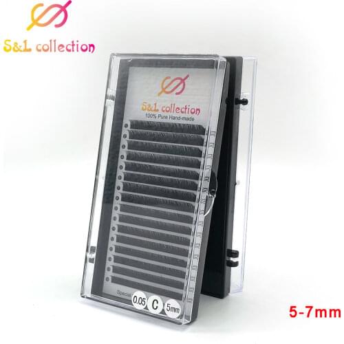 16rows/case Bottom lashes lower eyelash under eyelash extensions 5 6 7 mm short eyelash extensions