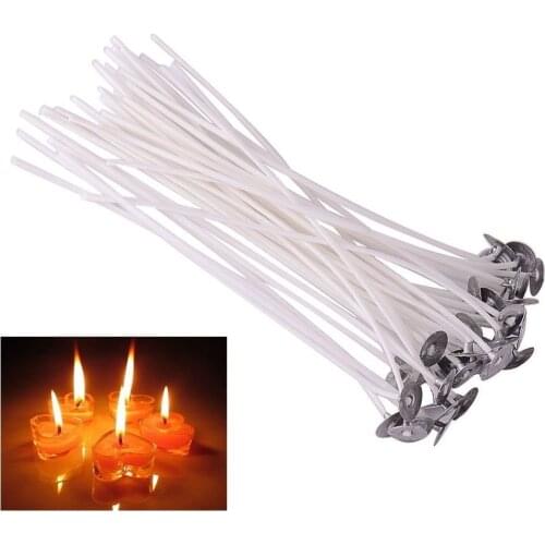 50pcs 20cm Cotton Candle Wick Eco-friendly No-smoke Wicks Candle Birthday DIY Making Candles Core
