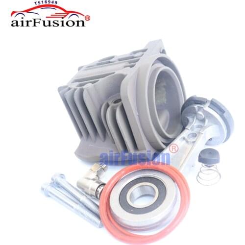 AirFusion New Rod Cylinder Head With Piston Ring Rubber Spring Valve For VW Touareg Cayenne Air Suspension Compressor 7L0698007D