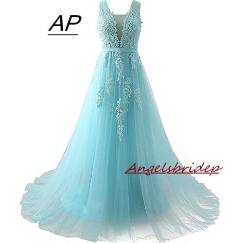 ANGELSBRIDEP Quinceanera Dress 2021 New Sexy V-neck Charming Appliques Full-length Ball Gown Sweet Floral Print Party Dress