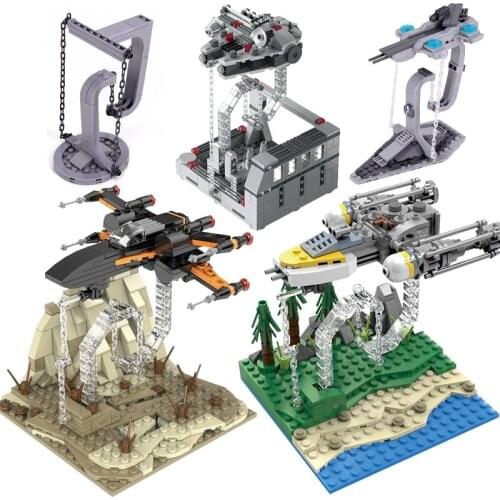 Creator Tensegrity Sculptures Anti Gravity Dynamic Physics Balance Building Blocks Bricks Classic Fighter High-Tech City Toys