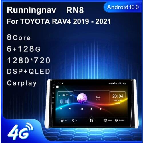 Runningnav For TOYOTA RAV4 2019 2020 2021 Car Radio 2 Din Android Car Radio Multimedia Video Player Navigation GPS