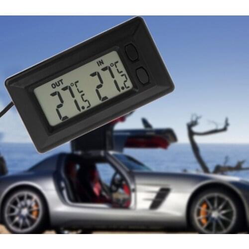 Auto Car LCD Digital Display Indoor Outdoor Thermometer Meter With 1.5m Cable