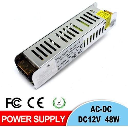 Power Supply DC 12V 48W 60W 72W 100W 120W 150W 180W 200W 240W 250W 300W 350W 360W Transformers 220V AC to DC12V SMPS