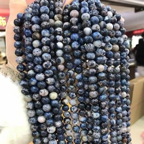 6/8/10/12mm Genuine Natural Pegmatite Stone Beads Loose Round Gem Stone DIY Jewelry Making Accessories Strand 15