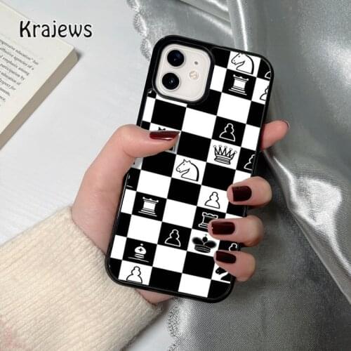 Krajews Chess Geek Nerd coque Phone Case for iPhone 12 mini 5 6S 7 8 PLUS X XS XR 11 PRO MAX SE 2020 Back Cover Funda Shell