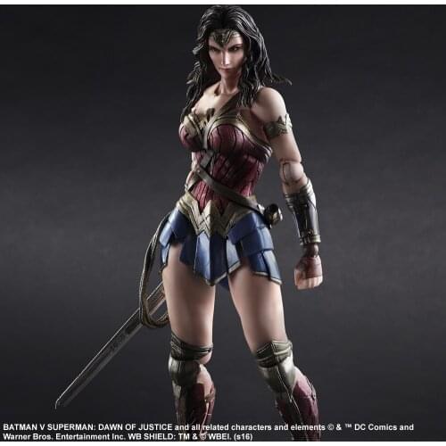 PLAY ARTS 27cm Wonder Woman DC Action Figure Model Toys