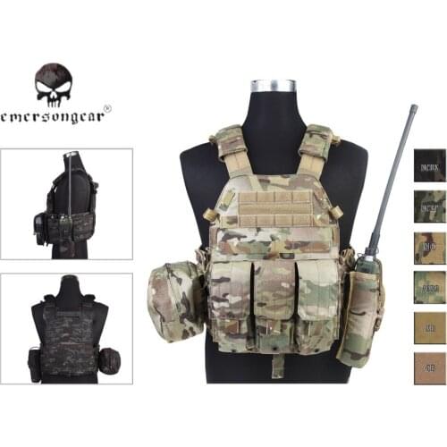 Emersongear LBT6094A Style Tactical Vest With 3 Pouch Airsoft Military Combat Vest EM7440 Multicam