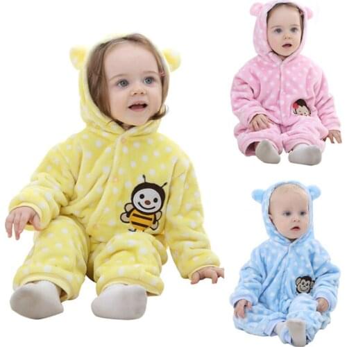 Romper Jumpsuit Set Clothes Baby Clothing soft Flannel Wave coral velvet kids Newborn Boy Girl Autumn Winter Play Mats