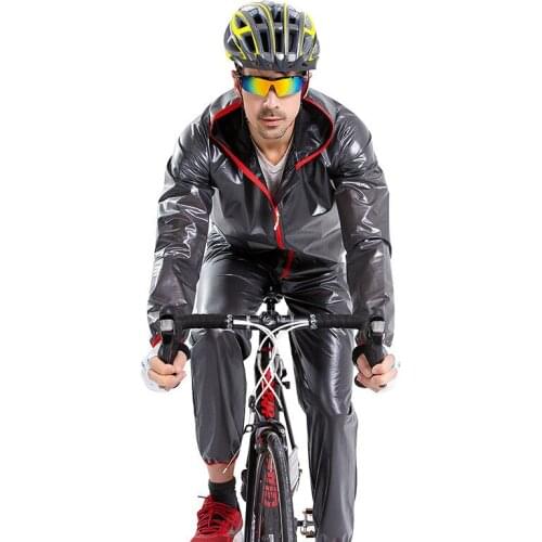 TPU Full Waterproof Two-piece jacket set Adult Men Women Cycling Fishing Windproof clothes Raincoat Outdoor rain overalls set