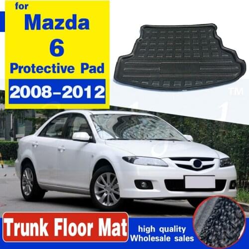 Car Rear Trunk Boot Mat For Mazda 6 2008 2009 2010 2011 2012 Waterproof Floor Mats Carpet Anti Mud Tray Cargo Liner Waterproof