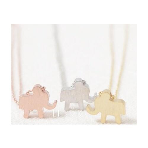 The newest handmade fashion jewelry gold silver plated cute baby elephant necklace,necklaces for women,gift for watch women