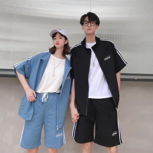 Couples wear summer 2021 new short sleeve sports casual suit couples clothes couples clothing