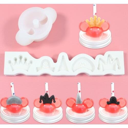 NEW design customized Straw toppers silicone mold mickey straw toppers silicone mould DIY resin silicone straw toppers molds