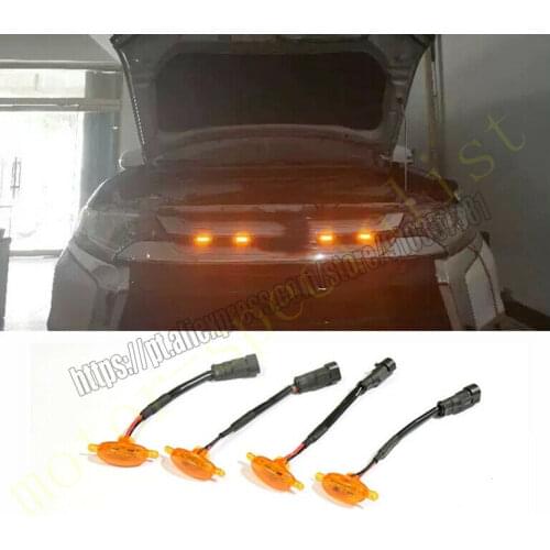 NEW For Mitsubishi Outlander Sport 18-20 Front Grille LED Light Raptor Grill Trim 4pcs car accessories