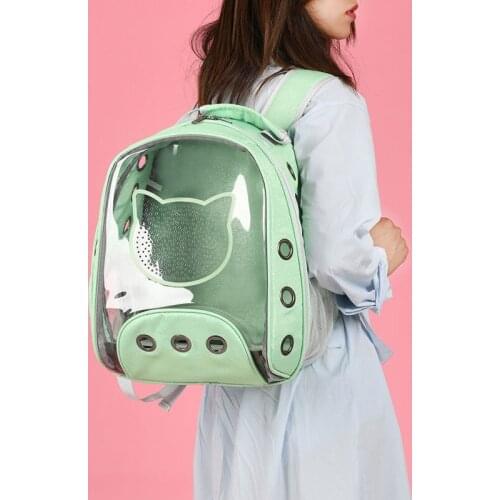 Outing portable pet bag new breathable cat bag space capsule transparent pet backpack pet cat backpack carrier bag for pets