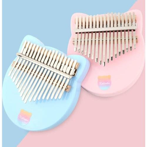 Kalimba 17 Key Thumb Piano Mbira Body Finger Piano High Quality Solid Color Kalimba Piano Keyboard Gift For Kids Girls Beginners