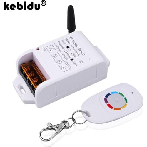Kebidu remote control RF DC 12V-48V 4 channel 40A relay mini wireless switch 433MHZ remote controller for lighting
