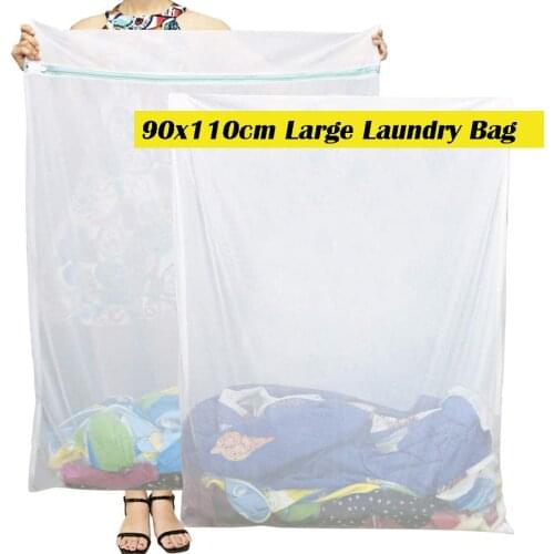 90 X 110cm XL Large Size Washing Machine Mesh Net Bags Laundry Bag Thickened Wash Bags Reusable Laundry Bags