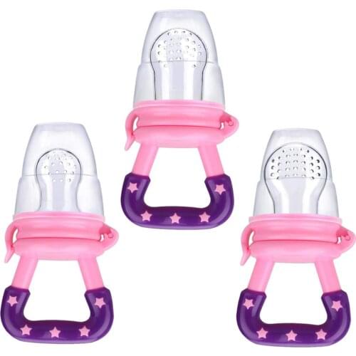 3Pcs/lot Baby Food Pacifier Fresh Food Fruit Milk Feeding Bottles Infant Silicone Pacifiers Sets Portable Baby Nipple Gift