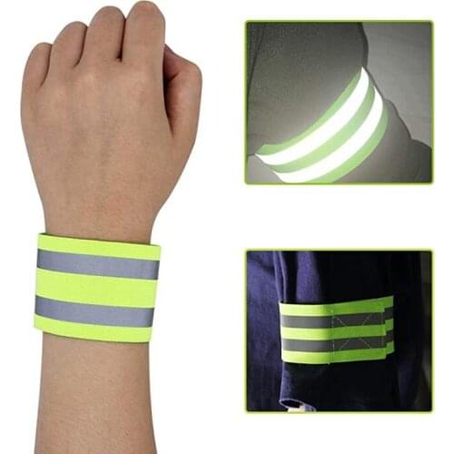 2PC Reflective Bands Elasticated Armband Wristband Ankle Leg Strap Safety Reflector Tape Straps for Night Jogging Walking Biking