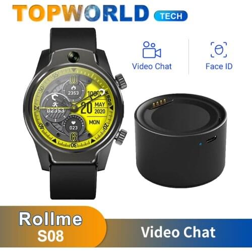 Rollme S08 Smartwatch Phone 1.69inch IPS Screen MT6739 Quad-Core Processor 8MP Front Carmera IP68 1360mAh Battery 4G LTE GPS