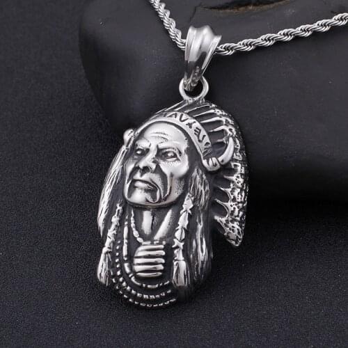 Ethnic style European and American retro tribe legend chiefs men and women popular pendant