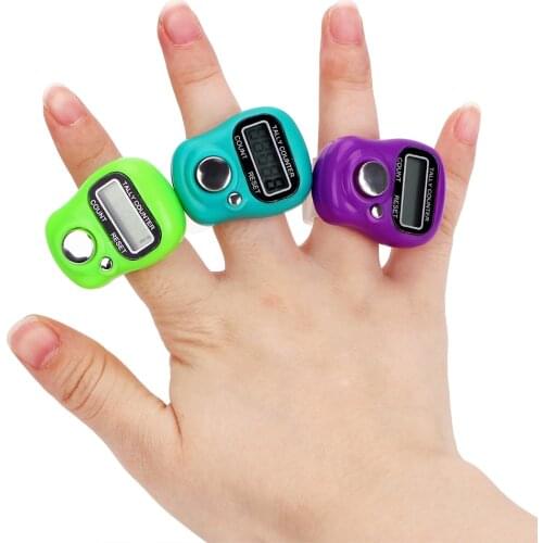 Random color Stitch Marker And Row Finger Counter 1Pc LCD Electronic Digital Tally Counter