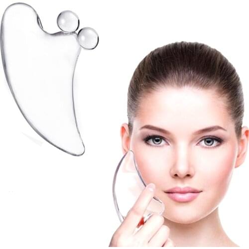 1 Pieces Crystal Scraper Face Massager Acupuncture Gua Sha Board Acupoint Eye Care Massage Tool