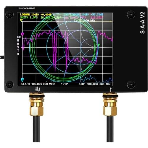 2.8 Inch Vector Network Analyzer 10KHz -3GHz HF VHF UHF Antenna Analyzer S-A-A-2 NanoVNA V2