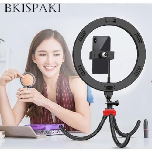 26cm LED Selfie RingLight with Octopus Tripod Ring Lamp 10inch Portable Photo Studio Light for Tiktok Youtube luz led fotografia
