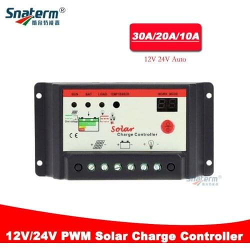 30A 20A 10A 12V 24V auto Solar Battery Charge Controller Timer for LED street lighting or solar home system PV Battery Regulator