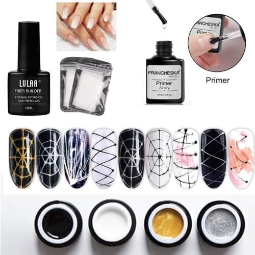 3D Nail Art Spider Gel Design Painting UV Nail Polish Stretch Glue Graffiti Metal Painted Gel Extension Nail Art Tool TSLM1