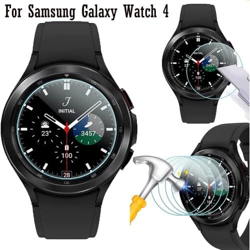 4PC/lots Protective Film Tempered Glass For Samsung Galaxy Watch 4 Classic 46MM 42MM 4 44MM 40mm Screen Protector Guard 9H Clear
