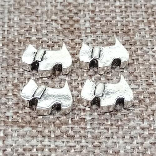 925 Sterling Silver Dog Doggie Pet Beads for Bracelet Necklace