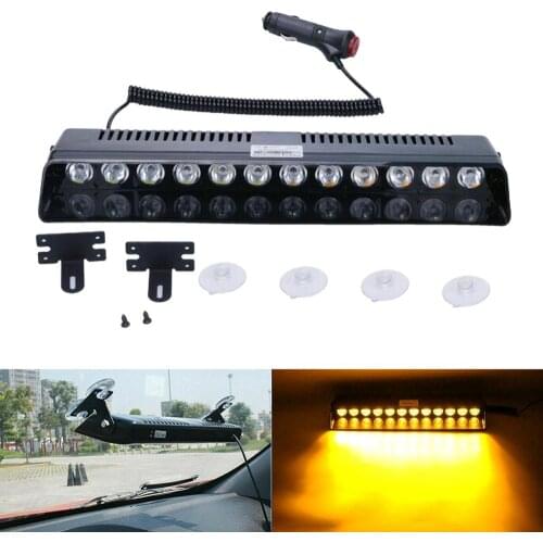 Car LED Strobe Light Amber Flash Dash Emergency Flashing Windshield Warning Lights For Dropshipping Wholesale 12V