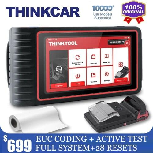 THINKCAR Thinktool Car Scanner Diagnostic Tool Full System OBD 2 Automotive Scanner Code Reader Active Test 28 Reset Function