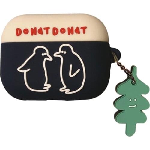 Cute Animal Cartoon Wireless Earphone Case For Apple Airpods Pro Anime Pendant Charging Protective Covers