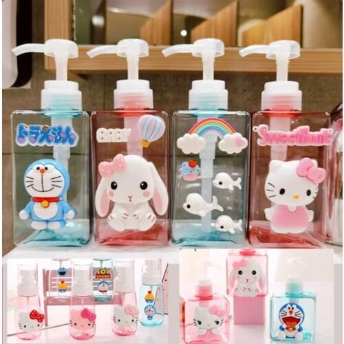 Bathroom Soap Dispenser kitty Plastic Soap Bottle Shower Bath bottle Portable Household Travel Lotion Bottle Kitchen