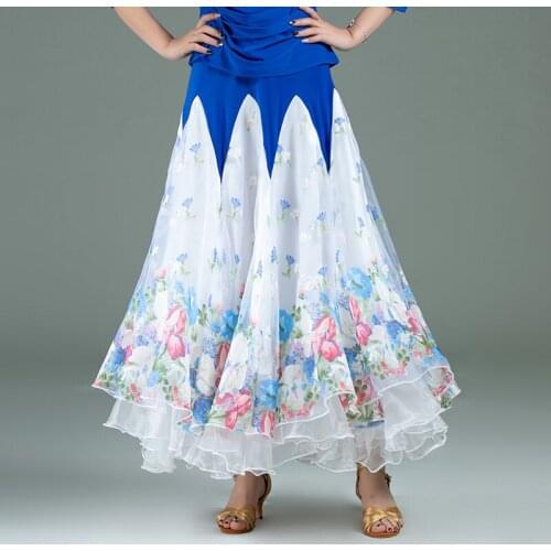 Ballroom Dance Competition Skirt For Women Long Skirts Waltz Dance Wear Dancer Outfit Designer Clothes European Clothing DL7183
