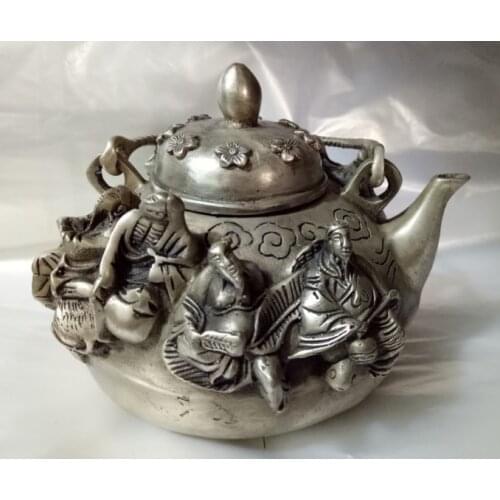 China Tibet antique sculpture ornaments gift teapot antique handicraft teapot bronze brass pot