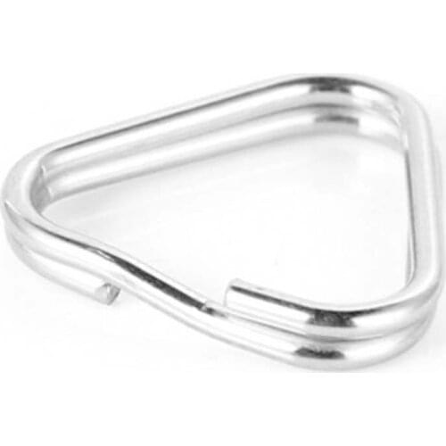 10pcs Mini Triangle Metal Keychain Ring for Camera Clasps Bag Strap Hang Clip Hook